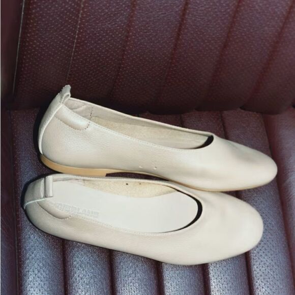 NEW EVERLANE The Day glove leather flats in white lilac - Picture 1 of 11